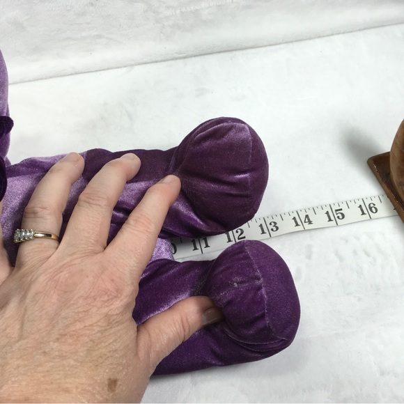 Dan Dee Collector’s Choice Teddy Bear Plush 12 inch Purple Velour Stuffed Bear - Picture 8 of 8